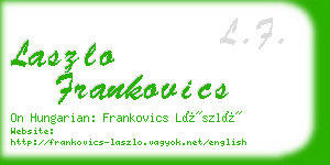 laszlo frankovics business card